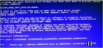Win7系统蓝屏代码
